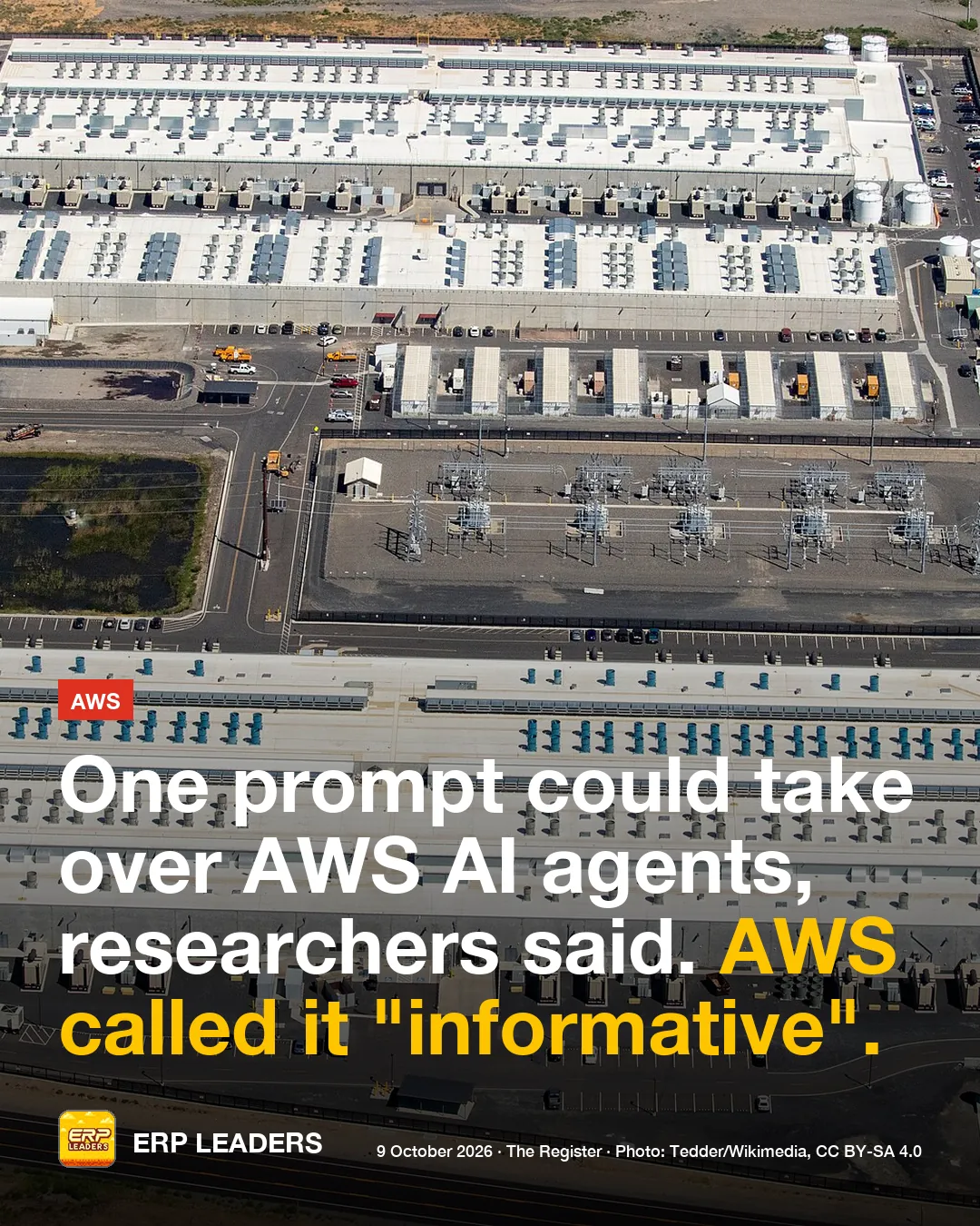 ERP LEADERS card: One prompt could take over AWS AI agents, researchers said. AWS called it "informative".